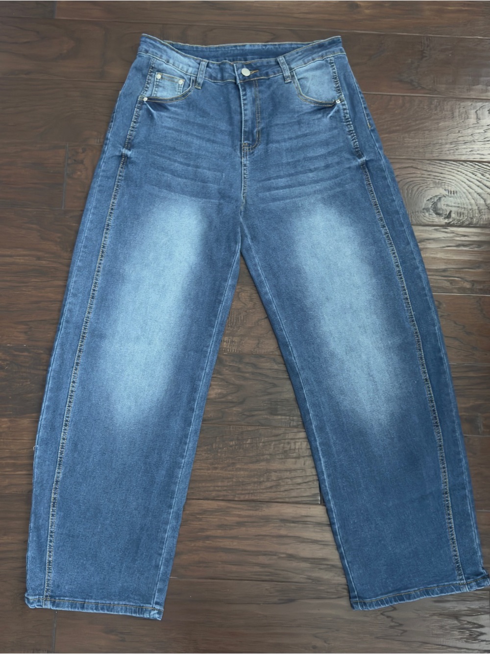 NWOT Mid-Rise Jean Blue Women's XL Chic Side Insert Detail